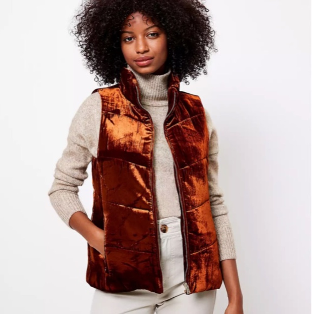 Velvet Puffer Vest